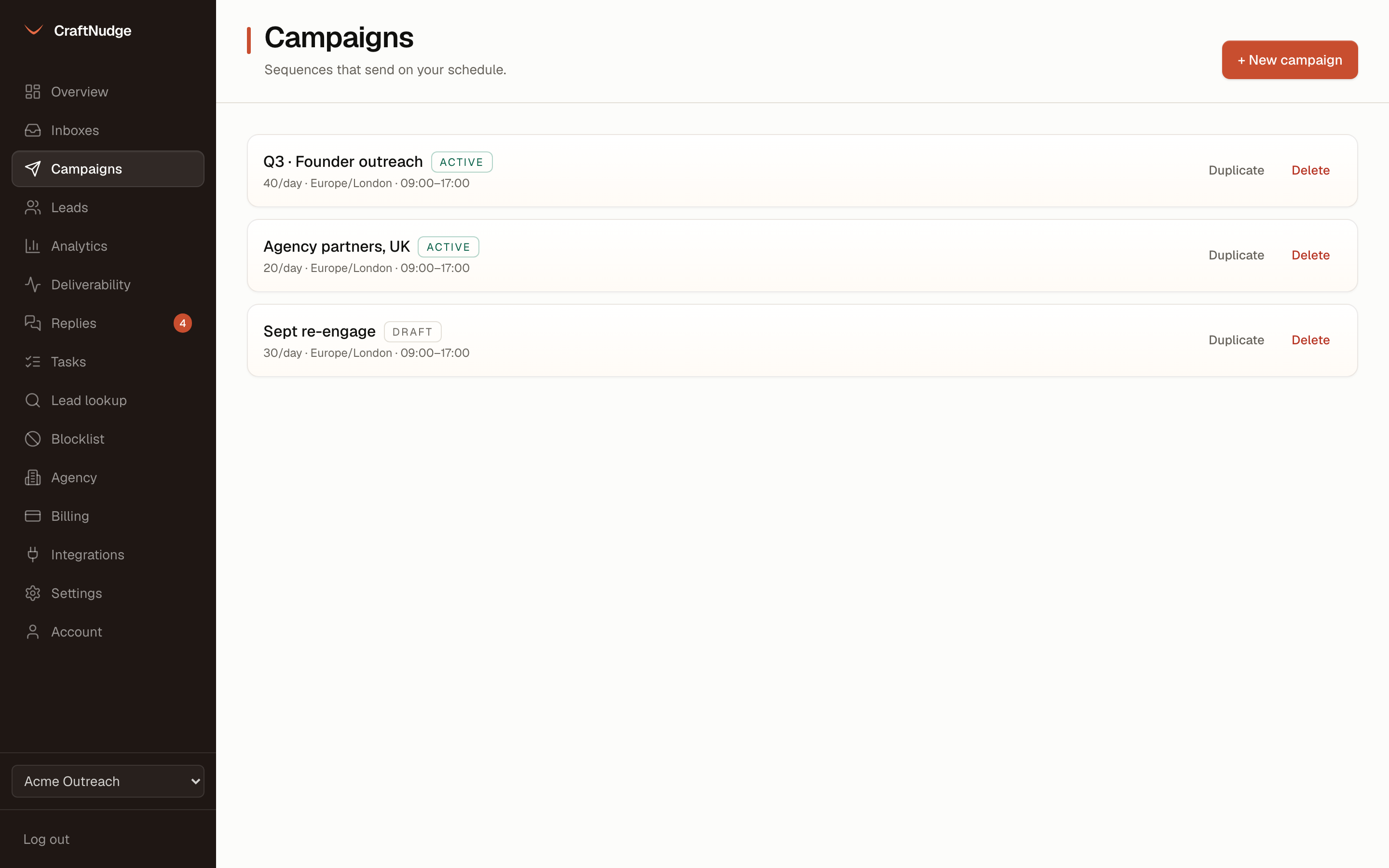 CraftNudge campaigns